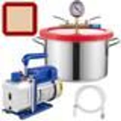 Pompe à vide 3CFM - VEVOR - avec Chambre sous Vide 15 gallons - 1-4HP 85L-min Climatisation