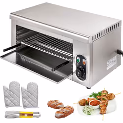Salamandre Électrique 220v Cette machine à fondre le fromage est fabriquée en acier inoxydable épaissi avec une surface bross ...