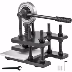 Machine de découpe de cuir manuelle Elégante machine de découpe manuelle du cuir noir avec plateau supérieur de 180x120 mm, a ...