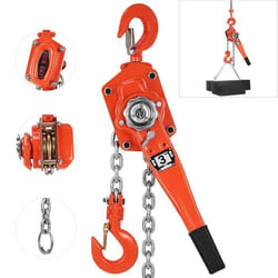 Palan à Chaîne de Levage Manuel - VEVOR - 3 T - Bloc de Chaîne 6 m