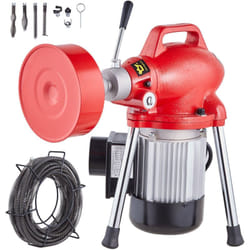 Vevor - Machine de nettoyage de drain sectionnelle 66FT x 5/8 pouces, tariere electrique deegout de 250 w a alimentation manuelle - avec 2 cables en