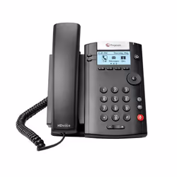 POLY 201, Téléphone IP, Noir, Combiné filaire, Sur bureau/mural, In-band, 100 Mbit/s
