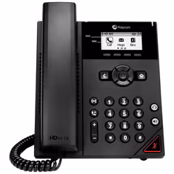 POLY 150, Téléphone IP, Noir, Combiné filaire, In-band, 2 lignes, Numérique