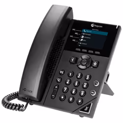 POLY 250, Téléphone IP, Noir, Combiné filaire, In-band, 4 lignes, Numérique