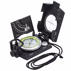 Proster Boussole Militaire Professionnelle Imperméable en Métal avec Clinomètre Housse de Transport pour Camping Hiking Rando ...