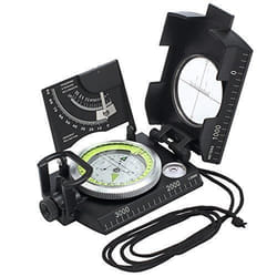 Proster Boussole Militaire Professionnelle Imperméable en Métal avec Clinomètre Housse de Transport pour Camping Hiking Randonnée