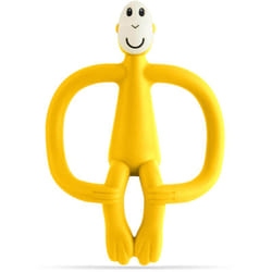 Matchstick Monkey Teething Toy and Gel Applicator Yellow 1 pcs