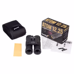 Levenhuk Atom 12x25 jumelle Triangulaire Noir
