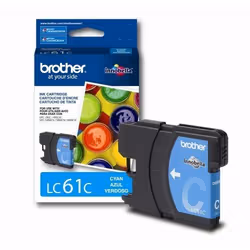 Brother LC61C, Original, Cyan, DCP-165C, DCP-385C, DCP-585CW, MFC-250C, MFC-255CW, MFC-290C, MFC-295CN, MFC-490CW, MFC-495CW, ...