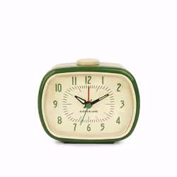 Kikkerland AC08-G, Réveil mécanique, Rectangle, Vert, Acrylonitrile-Butadiène-Styrène (ABS), Intérieure, Garçon/Fille