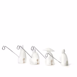 Kikkerland CU127, Support de sachet de thé, Blanc, 4 pièce(s)