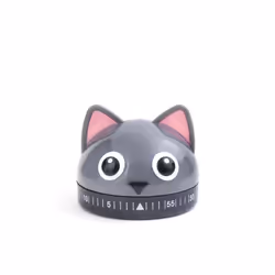 Kikkerland KT44, Minuteur mécanique de cuisine, Gris, 60 min, 53,3 mm, 61 mm