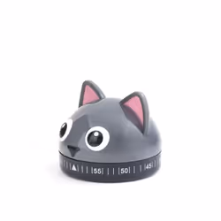 Kikkerland KT44 Minuteur de ménage Minuteur mécanique de cuisine Gris
