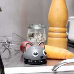 Kikkerland KT44 Minuteur de ménage Minuteur mécanique de cuisine Gris - Vue supplémentaire 4