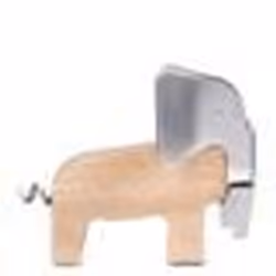 Tire-bouchon - Kikkerland - Eléphant - Acier inoxydable - Bois hêtre - Design contemporain
