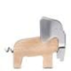 Tire-bouchon - Kikkerland - Eléphant - Acier inoxydable - Bois hêtre - Design contemporain