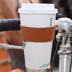 Porte-Gobelet - Kikkerland - Marron - Cuir véritable - Vélo loisir - Mixte