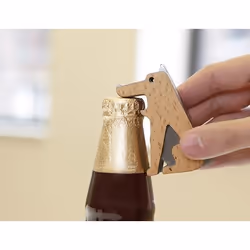 Kikkerland BO25 décapsuleur Acier inoxydable, Bois