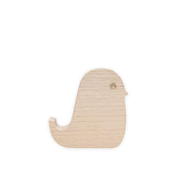 Support de téléphone en bois oiseau - kikkerland - Blanc
