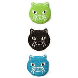 Kikkerland CU280 éponge CAT Nylon, Polyuréthane Noir, Bleu, Vert, Blanc 3 pièce(s)
