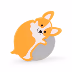 Kikkerland Corgi Lovers, Acier inoxydable, Argent, Orange, Synthétique ABS, 105 mm, 75 mm