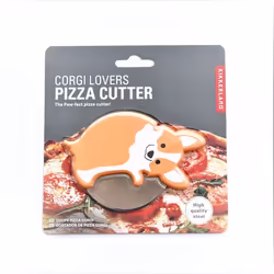 Kikkerland Corgi Lovers roulette à pizza Acier inoxydable