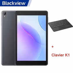 Blackview Tab 50 WiFi Tablette Tactile 8 pouces HD 8Go+128Go-SD 1To 5580mAh WiFi 6 Tablette PC Android 13 Gris Avec Clavier K ...