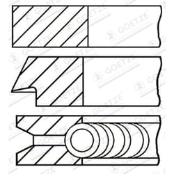 Jeu de segments de piston GOETZE 08-101400-00