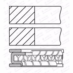 Jeu de segments de piston GOETZE 08-107400-00