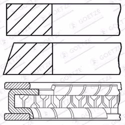 Jeu de segments de piston GOETZE 08-102707-00