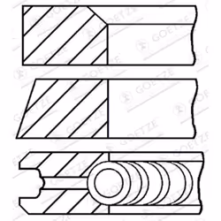 Jeu de segments de piston GOETZE 08-101600-00