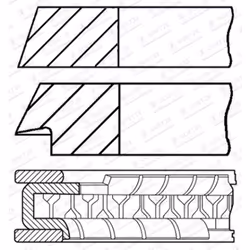Jeu de segments de piston GOETZE 08-102400-00
