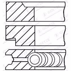 Jeu de segments de piston GOETZE 08-107100-00