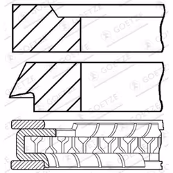 Jeu de segments de piston GOETZE 08-107800-10