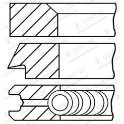 Jeu de segments de piston GOETZE 08-132907-00