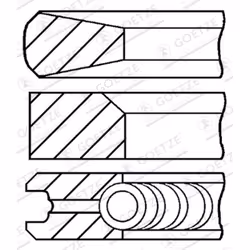 Jeu de segments de piston GOETZE 08-152900-00