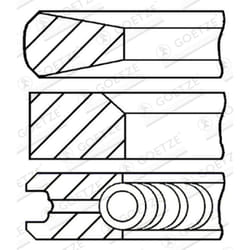Jeu de segments de piston GOETZE 08-152900-00