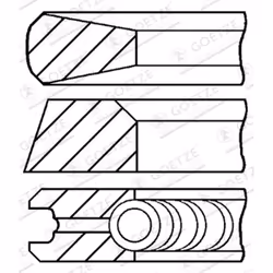 Jeu de segments de piston GOETZE 08-155200-00