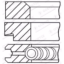 Jeu de segments de piston GOETZE 08-173800-00