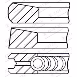 Jeu de segments de piston GOETZE 08-287100-00