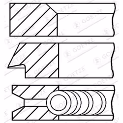 Jeu de segments de piston GOETZE 08-302600-00