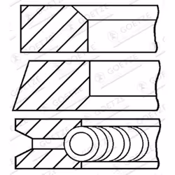 Jeu de segments de piston GOETZE 08-336600-00