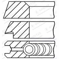 Jeu de segments de piston GOETZE 08-399100-00