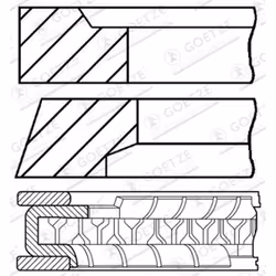 Jeu de segments de piston GOETZE 08-786800-00