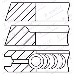 Jeu de segments de piston GOETZE 08-501800-00