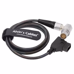 Câble dalimentation Flexible 8 Broches Femelle à Angle Droit vers D Tap pour Arri Alexa Mini Camera 1M - Alvins Cables