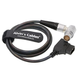 Câble dalimentation Flexible 8 Broches Femelle à Angle Droit vers D Tap pour Arri Alexa Mini Camera 1M - Alvins Cables