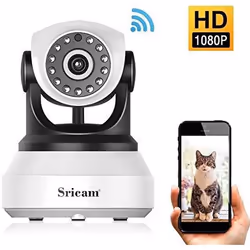 Caméra IP Sans fil Sricam Wifi Caméra Surveillance Détection de Night Vision 2 Voies Audio Alerte de détection de Mouvement S ...