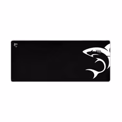 White Shark MP-1967 SHARK XL, Noir, Blanc, Image, Caoutchouc, Textile, Tapis de souris de jeu