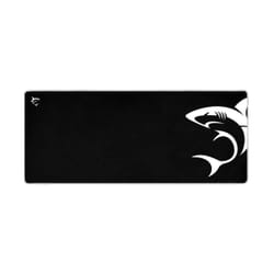 White Shark MP-1967 SHARK XL Tapis de souris de jeu Noir, Blanc